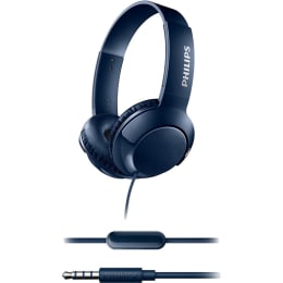 Philips Bass+ Headphones with Mic (SHL3075, Blue) Philips Bass+ Headphones with Mic (SHL3075, Blue)_1