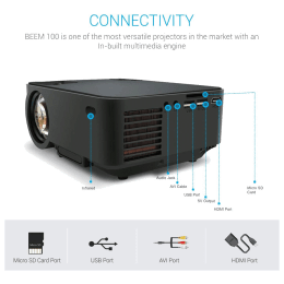 Portronics Beem 100 LCD Projector (POR 624, Black) Portronics Beem 100 LCD Projector (POR 624, Black)_6