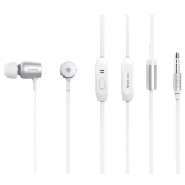 Ant Audio In-Ear Wired Earphones with Mic (Thump 504, White/Silver) Ant Audio In-Ear Wired Earphones with Mic (Thump 504, White/Silver)_1