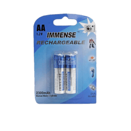 Immense 2300 mAh AA Rechargeable Battery (Blue/Silver) Immense 2300 mAh AA Rechargeable Battery (Blue/Silver)_1