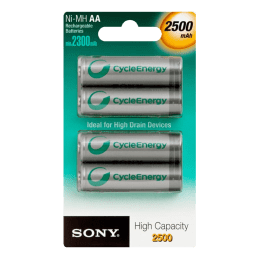 Sony 2500 mAh AA Ni-MH Rechargeable Battery (NH AA B4E, Grey) (Pack of 4) Sony 2500 mAh AA Ni-MH Rechargeable Battery (NH AA B4E, Grey) (Pack of 4)_1