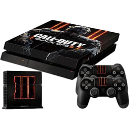Elton Black Ops 3 Theme Skin Sticker Cover for Sony PS4 Console and Controllers (EL00069, Black/Red) Elton Black Ops 3 Theme Skin Sticker Cover for Sony PS4 Console and Controllers (EL00069, Black/Red)_1