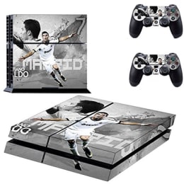 Elton CR7 Cristiano Ronaldo Theme Skin Sticker Cover for Sony PS4 Console and Controllers (EL00044, Grey) Elton CR7 Cristiano Ronaldo Theme Skin Sticker Cover for Sony PS4 Console and Controllers (EL00044, Grey)_1