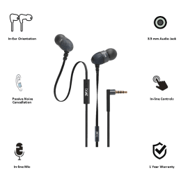 boAt In-Ear Wired Earphones with Mic (Rock On 2, Black) boAt In-Ear Wired Earphones with Mic (Rock On 2, Black)_3