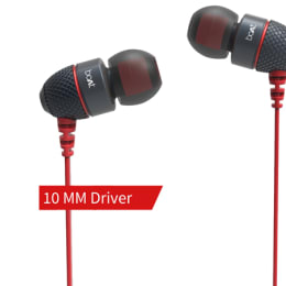 boAt BassHeads 200 In-Ear Wired Earphone with Mic (Deep Bass, Red) boAt BassHeads 200 In-Ear Wired Earphone with Mic (Deep Bass, Red)_3