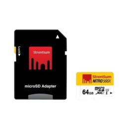 Strontium Nitro 566X 64GB Class 10 Micro SDHC Memory Card (SRN64GTFU1C, White/Yellow) Strontium Nitro 566X 64GB Class 10 Micro SDHC Memory Card (SRN64GTFU1C, White/Yellow)_1