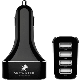 Skywater 9.6 Amp Car Charging Adapter (SW-213, Black) Skywater 9.6 Amp Car Charging Adapter (SW-213, Black)_1