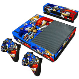 Elton Sonic Heroes Theme Skin Sticker Cover for Microsoft Xbox One Console/Kinect and Controllers (EL00082, Blue/Red) Elton Sonic Heroes Theme Skin Sticker Cover for Microsoft Xbox One Console/Kinect and Controllers (EL00082, Blue/Red)_1