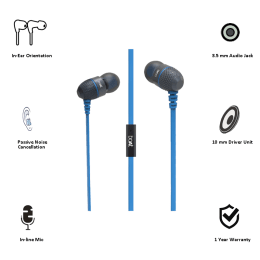 boAt BassHeads 200 In-Ear Wired Earphone with Mic (Deep Bass, Blue) boAt BassHeads 200 In-Ear Wired Earphone with Mic (Deep Bass, Blue)_4