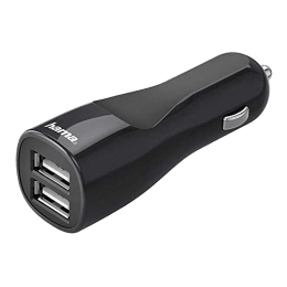 Hama 4.8 Amp 2-Port USB Car Charger (14148, Black) Hama 4.8 Amp 2-Port USB Car Charger (14148, Black)_1
