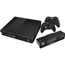 Elton Carbon Fiber Theme Skin Sticker Cover for Microsoft Xbox One Console/Kinect and Controllers (EL00075, Black) Elton Carbon Fiber Theme Skin Sticker Cover for Microsoft Xbox One Console/Kinect and Controllers (EL00075, Black)_1