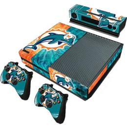 Elton Miami Dolphins Theme Skin Sticker Cover for Microsoft Xbox One Console/Kinect and Controllers (EL000105, Teal/Orange) Elton Miami Dolphins Theme Skin Sticker Cover for Microsoft Xbox One Console/Kinect and Controllers (EL000105, Teal/Orange)_1