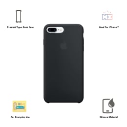 Apple iPhone 7 Plus Silicone Back Case Cover (MMQR2ZM/A, Black) Apple iPhone 7 Plus Silicone Back Case Cover (MMQR2ZM/A, Black)_5