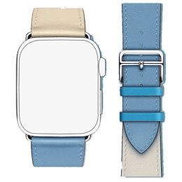 Robobull Buckle Closure 38/40 mm Double Tour Leather Apple Watch Strap (3770000091, Sky) Robobull Buckle Closure 38/40 mm Double Tour Leather Apple Watch Strap (3770000091, Sky)_1