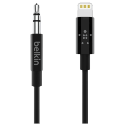 Belkin 3.5mm To Lightning Connector for iOS Devices (AV10172bt06-BLK, Black) Belkin 3.5mm To Lightning Connector for iOS Devices (AV10172bt06-BLK, Black)_1