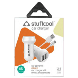Stuffcool Drive It 2.4 Amp Dual USB Car Charging Adapter with Cable (CKATOMMI-WHT, White) Stuffcool Drive It 2.4 Amp Dual USB Car Charging Adapter with Cable (CKATOMMI-WHT, White)_6