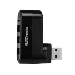 Portronics POR 461 3 Port USB Hub & Card Reader Combo (Black) Portronics POR 461 3 Port USB Hub & Card Reader Combo (Black)_1
