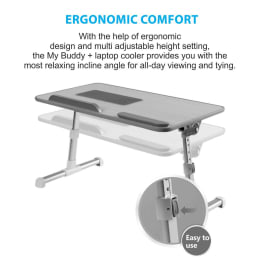 Portronics My Buddy + Portable Laptop Stand (Cooling Fan, POR-704, Grey) Portronics My Buddy + Portable Laptop Stand (Cooling Fan, POR-704, Grey)_4