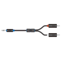 Ultra 150 cm 3.5mm Stereo to 2RCA Audio Cable (UL103-0150, Black) Ultra 150 cm 3.5mm Stereo to 2RCA Audio Cable (UL103-0150, Black)_1