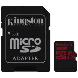 Kingston Canvas React 32GB Class 10 Micro SD Memory Card (SDCR/32GBIN, Black) Kingston Canvas React 32GB Class 10 Micro SD Memory Card (SDCR/32GBIN, Black)_1