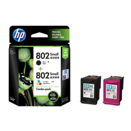 HP 802 Combo Pack Inkjet Cartridge (CR312AA, Black/Tri-color) HP 802 Combo Pack Inkjet Cartridge (CR312AA, Black/Tri-color)_1