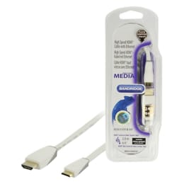 Bandridge 200 cm HDMI (Type-A) to HDMI (Type-C) Cable (BBM34500W20, White) Bandridge 200 cm HDMI (Type-A) to HDMI (Type-C) Cable (BBM34500W20, White)_1