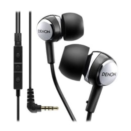 Denon In-Ear Wired Earphones with Mic (AHC260RBKEM, Black) Denon In-Ear Wired Earphones with Mic (AHC260RBKEM, Black)_1