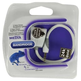 Bandridge 20 cm 3.5mm Stereo Aux Splitter (BBM22100, White) Bandridge 20 cm 3.5mm Stereo Aux Splitter (BBM22100, White)_1