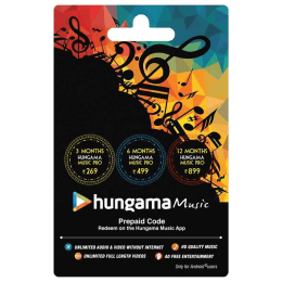 Hungama Music Prepaid Code - INR 499 Hungama Music Prepaid Code - INR 499_1