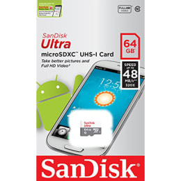 Sandisk Ultra 64GB MicroSD Memory Card (SDSQUNB-064G-GN3MN, White/Grey) Sandisk Ultra 64GB MicroSD Memory Card (SDSQUNB-064G-GN3MN, White/Grey)_3