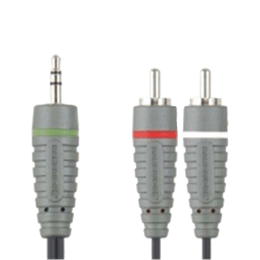 Bandridge 100 cm 3.5mm Stereo to 2RCA Audio Cable (BAL3401, Black) Bandridge 100 cm 3.5mm Stereo to 2RCA Audio Cable (BAL3401, Black)_1