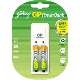 Godrej GP Charger with 2xAA 2100 mAh Batteries (2AA 2100MAH, As Per Stock Availability) Godrej GP Charger with 2xAA 2100 mAh Batteries (2AA 2100MAH, As Per Stock Availability)_1