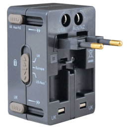 Travel Blue All-In-One Worldwide Travel Adaptor (179, Grey) Travel Blue All-In-One Worldwide Travel Adaptor (179, Grey)_5