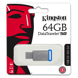 Kingston Data Traveler 64GB USB 3.0 Flash Drive (DT50/64GBIN, Blue) Kingston Data Traveler 64GB USB 3.0 Flash Drive (DT50/64GBIN, Blue)_4