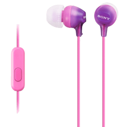 Sony In-Ear Wired Earphones with Mic (MDR-EX15AP, Violet) Sony In-Ear Wired Earphones with Mic (MDR-EX15AP, Violet)_1