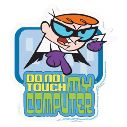 The Souled Store Dexter Do Not Touch My Computer Sticker (Multicolor) The Souled Store Dexter Do Not Touch My Computer Sticker (Multicolor)_1