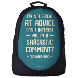 The Souled Store F.R.I.E.N.D.S- Chandler Bing 25 Litres Laptop Backpack (Blue/Black) The Souled Store F.R.I.E.N.D.S- Chandler Bing 25 Litres Laptop Backpack (Blue/Black)_1