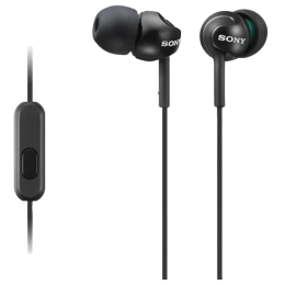 Sony In-Ear Wired Earphones with Mic (MDR-EX110AP, Black) Sony In-Ear Wired Earphones with Mic (MDR-EX110AP, Black)_1