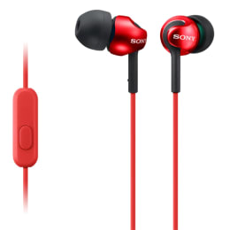 Sony In-Ear Wired Earphones with Mic (MDR-EX110LP, Red) Sony In-Ear Wired Earphones with Mic (MDR-EX110LP, Red)_1