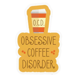 The Souled Store Obsessive Coffee Disorder Sticker (Yellow) The Souled Store Obsessive Coffee Disorder Sticker (Yellow)_1