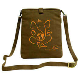 Clean Planet Canvas Sling Bag for Tablets (CP_COVERS_TAB_CANV, Brown) Clean Planet Canvas Sling Bag for Tablets (CP_COVERS_TAB_CANV, Brown)_1