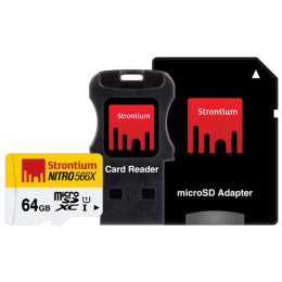 Strontium Nitro 64GB USB 2.0 3-in-1 MicroSD Memory Card (SRN64GTFU1C, White/Yellow) Strontium Nitro 64GB USB 2.0 3-in-1 MicroSD Memory Card (SRN64GTFU1C, White/Yellow)_1