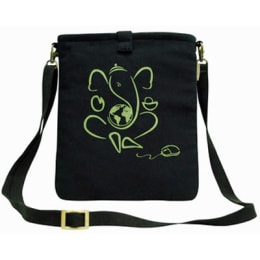 Clean Planet Canvas Sling Bag for Tablets (CP_COVERS_TAB_CANV, Black) Clean Planet Canvas Sling Bag for Tablets (CP_COVERS_TAB_CANV, Black)_1