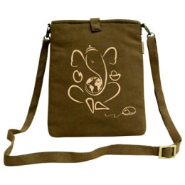 Clean Planet Canvas Sling Bag for Tablets (CP_COVERS_TAB_CANV, Brown) Clean Planet Canvas Sling Bag for Tablets (CP_COVERS_TAB_CANV, Brown)_1