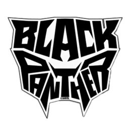 The Souled Store Black Panther Logo Typography Sticker (Black) The Souled Store Black Panther Logo Typography Sticker (Black)_1