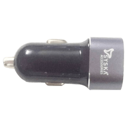 Syska Swift 2.4 Amp Car Charging Adapter (Space Grey) Syska Swift 2.4 Amp Car Charging Adapter (Space Grey)_1