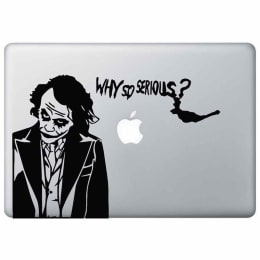 Macmerise Why So Serious Decal for 11 Inches Apple MacBook (MCD13RDK0098, Black) Macmerise Why So Serious Decal for 11 Inches Apple MacBook (MCD13RDK0098, Black)_1