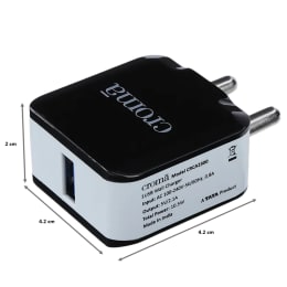 Croma 2.1 Amp 1 Port USB Wall Charging Adapter (CRCA2300, White) Croma 2.1 Amp 1 Port USB Wall Charging Adapter (CRCA2300, White)_4