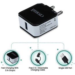 Croma 2.1 Amp 1 Port USB Wall Charging Adapter (CRCA2300, White) Croma 2.1 Amp 1 Port USB Wall Charging Adapter (CRCA2300, White)_8