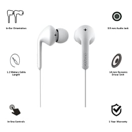 Defunc Basic Music In-Ear Wired Earphones with Mic (14mm Dynamic Driver Unit, White) Defunc Basic Music In-Ear Wired Earphones with Mic (14mm Dynamic Driver Unit, White)_3